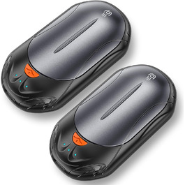 Електричні грілки для рук OUTJUT 6000mAh, 2 шт., USB, портативні, 3 режими нагріву, для спорту, кемпінгу, подарунок (сірий, чорний)