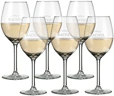 Келих для білого вина з гравіюванням персоналізується з ім'ям-Келих для вина з гравіюванням по імені персоналізується за допомогою тексту, різних дизайнів і шрифтів (6)