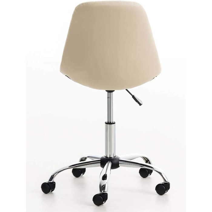 Офісний стілець Emil від CLP: регульована висота, поворотний, з штучною шкірою, колір білий (кремовий)