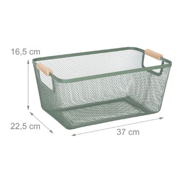 Кошик Relaxdays з дерев’яними ручками