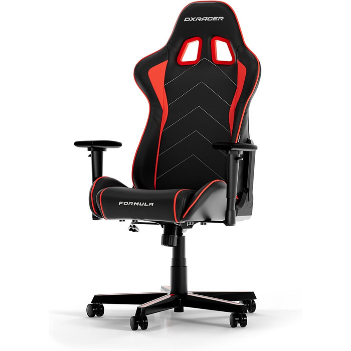 Ігрове крісло DXRacer FORMULA L, шкіра ПВХ, чорний/червоний