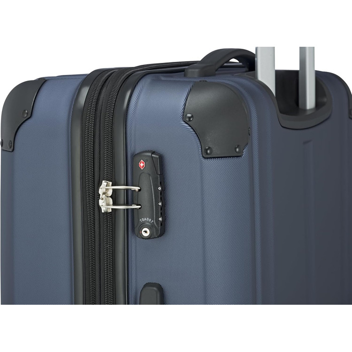 Чемодан Travelite City з 4 колесами, великий/середній, зелений (Marine), 77 см