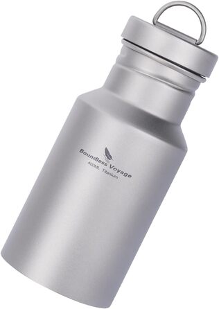 Фляга для води iBasingo Titan 400мл - металева, для туризму, спорту, кемпінгу, широке горлечко, витокозахист