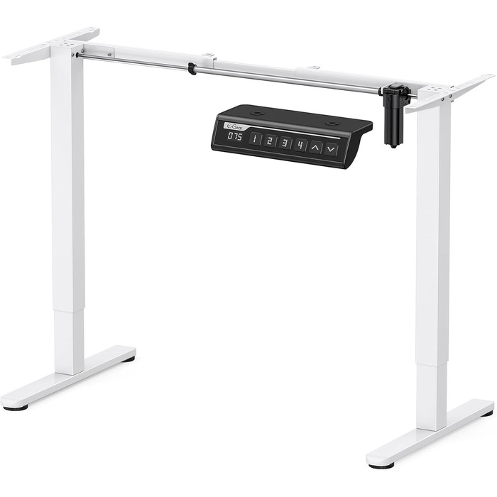 Підставка для столу ErGear з регулюванням висоти, 4 пам'яті, для ергономічного стоячого столу, без стільниці (білий)
