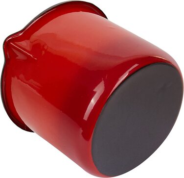 Емальований чайник Karl Krüger Rom 1л червоно-сірий з виливом, 12x12x11 см