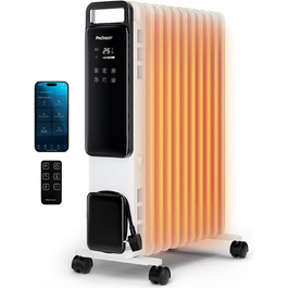 Електричний масляний радіатор Pro Breeze OmniWarm 2500W з 11 секціями - енергоефективний обігрівач з термостатом, таймером та сенсорним дисплеєм
