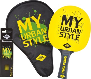 Подарунковий набір для настільного тенісу з черепахою Donic My Urban Style, 1 ракетка, 3 м'ячі, чохол для ракетки, 788485