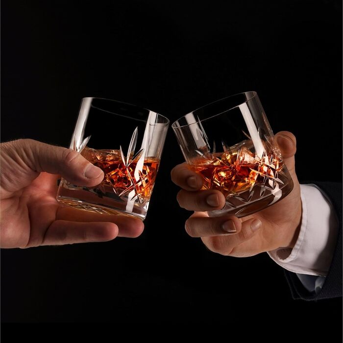 Набір склянок для віскі Wicklow 2 шт. 310 мл - кришталь без свинцю, важке дно, ручна обробка, подарункова коробка
