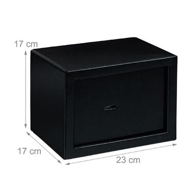 Relaxdays Чорний настінний сейф на ключ