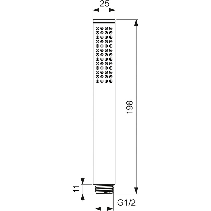 Ручний душ Ideal Standard BC774AA Idealrain Atelier, штанга (Silver Storm)