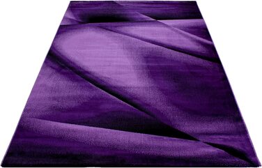 Килим для вітальні 80x150 см Бігун фіолетовий Абстрактний дизайн хвиль - Килим для спальні з коротким ворсом Надзвичайно м'який легкий догляд Килим миється Кухня Їдальня - Килим для вітальні Hal 80 x 150 см фіолетовий
