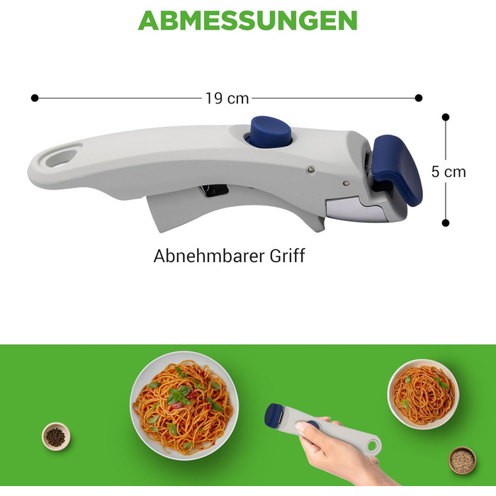 Набір посуду NutriChef 18 предметів з кераміки з знімними ручками. Підходить для індукційних плит, антипригарне покриття, компактний, можна складати, безпечний у духовці, для всіх типів плит (синій, знімний грифель)