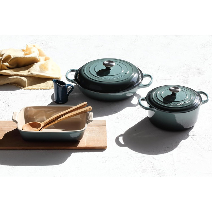 Сковорода Le Creuset Signature з чавуну з кришкою, 24 см, 4.2 л, Ocean