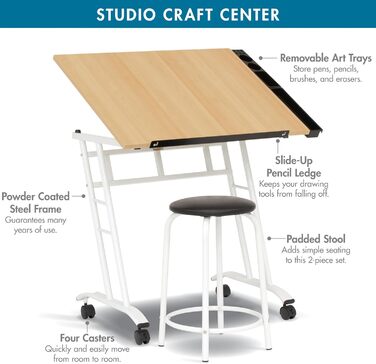 Стільниця для рукоділля Studio Designs 13240 Craft Center, білий/клен