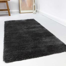 М'який волохатий килим Esprit, ідеально підходить для віталень, спалень і дитячих кімнат RELAXX (70 х 140 см, антрацит)