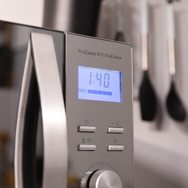 Мікрохвильова піч Cecotec ProClean 3060, 30 л, 700 Вт, 6 режимів, Ready2Clean покриття, 3D Wave, срібляста з грилем