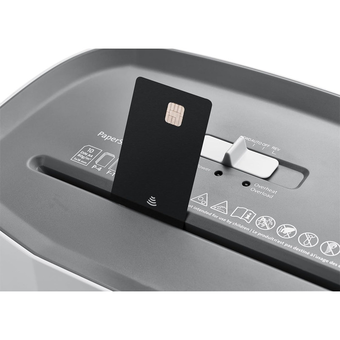 Шредер Dahle PaperSAFE PS 140: безпечне знищення документів, рівень P4, 10 аркушів, сірий