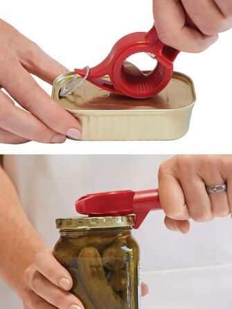 Відкривач Kuhn Rikon Auto Safety Master для банок, пляшок та скляних банок, чорний, 22,9 x 7 см