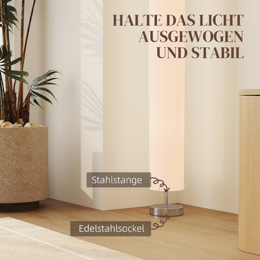 Стильна лампа для вітальні з абажуром з поліестеру, 2 патрони E27 для спальні, розміри 14 x 14 x 120 см