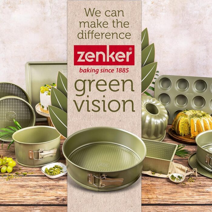 Форма для випікання Zenker Kastenform Green Vision, 30 см – преміум якість, нержавіюча сталь, антипригарне покриття, для кексів, Made in Germany