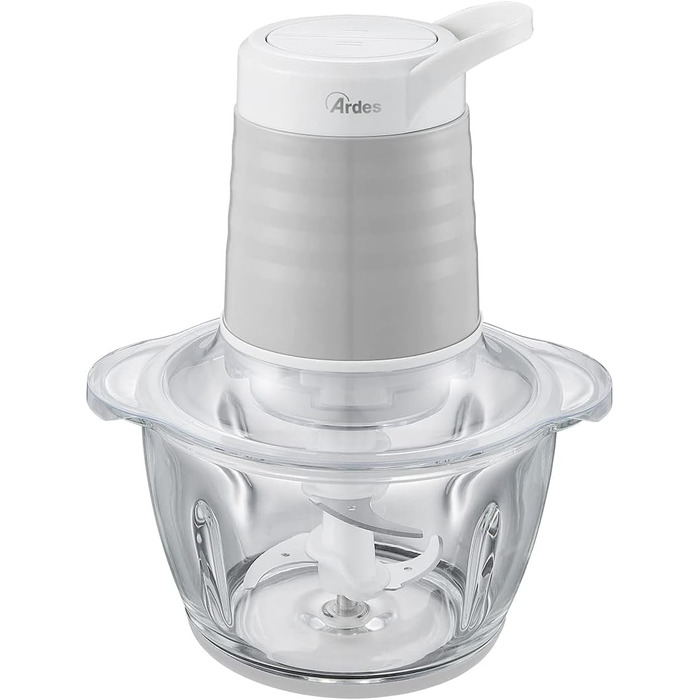 Електричний подрібнювач Ardes ARCHOP01 з 4 сталевими лезами, 300 Вт, 2 швидкості, скляна чаша