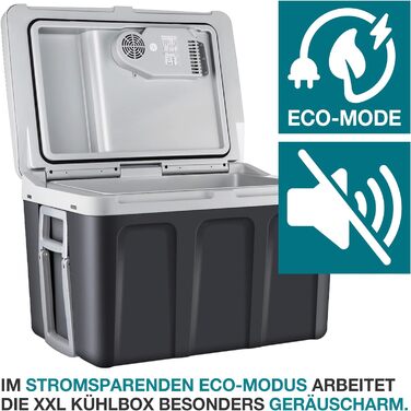 Термобокс електричний 2-в-1 TOM XXL 40л з охолодженням та підігрівом на колесах (230V/12V) для авто, кемпінгу, трейлера - сірий + подарунок