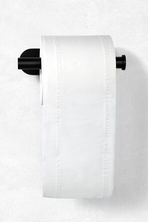 Тримач для туалетного паперу без свердління - Тримач для тримача туалетного паперу Тримач для туалетного паперу Тримач рулону Самоклеючий настінний унітаз ((щітковий)) (нержавіюча сталь (чорний))