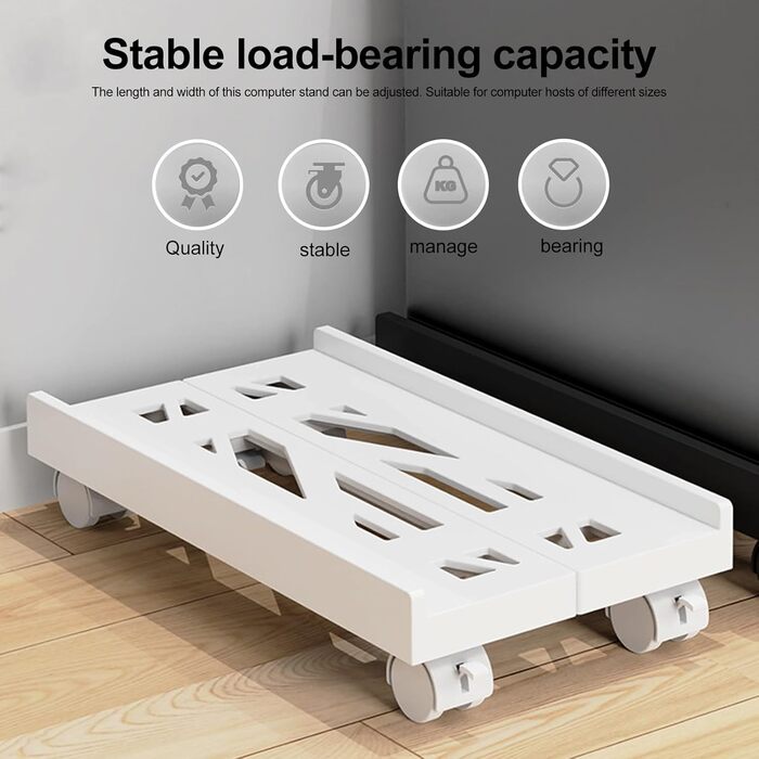 Підставка для комп'ютера SPORWAY: мобільна платформа для системного блоку з 4 колесами