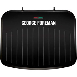 Малий гриль George Foreman 25800 багатостороння сковорода, конфорка та кухонна машина зі швидким нагріванням та легким очищенням, чорний (M)