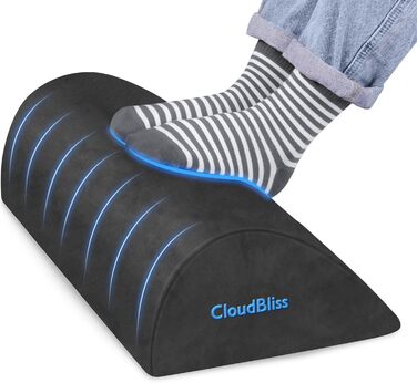Підставка для ніг під стіл CloudBliss - м'яка, знімний чохол, для офісу, авто, дому