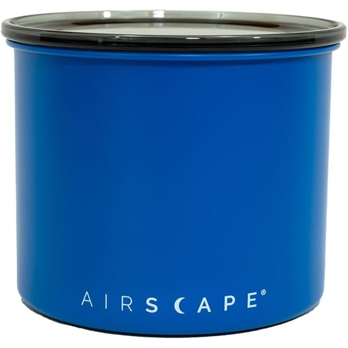 Planetary Design Airscape Контейнер для кави з нержавіючої сталі | Герметична ємність для продуктів | Патентований щільний кришка | Зберігання продуктів без кисню (Матовий блакитний, Small)