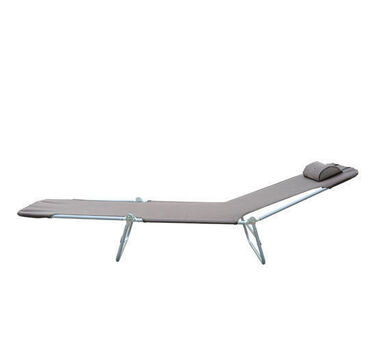 Outsunny Sun Lounger Садовий шезлонг Relax Lounger на 2 ноги Шезлонг коричневий складний для саду та патіо, стійкий до погодних умов та зручний