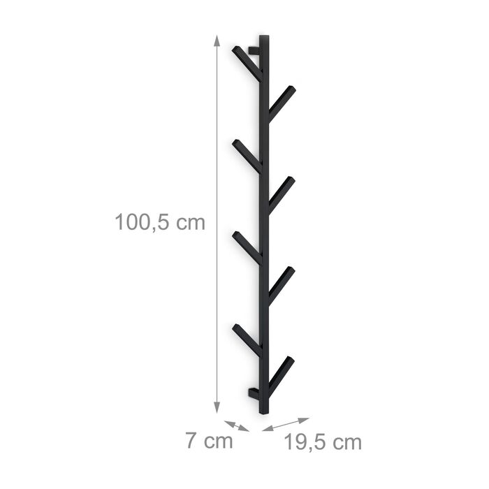 Настінна вішалка Relaxdays з 8 гачками