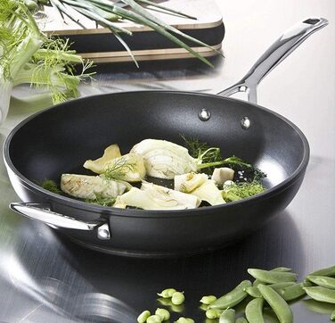 Сковорода LE CREUSET з антипригарним покриттям, 26 см, для всіх плит (індукція), алюміній, сірий/сріблястий