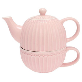 Чайник для заварювання з чашкою 15 см, світло-рожевий Alice GreenGate