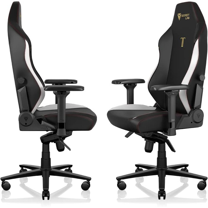Крісло ігрове Secretlab Titan Evo Classic - чорне, штучна шкіра, регульоване, ергономічне, з 4D підлокітниками, магнітною подушкою для голови та підтримкою попереку