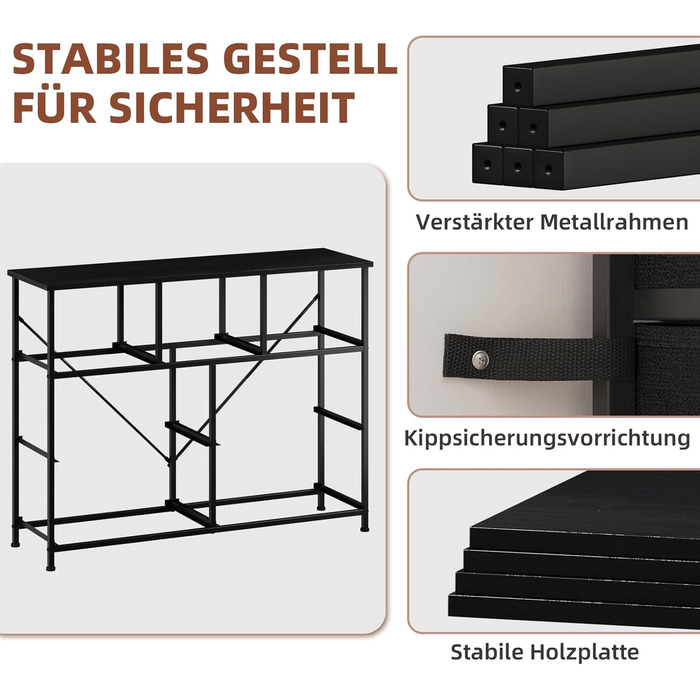Комод Somdot з висувними ящиками, тканинний комод, комод для спальні, вітальні, прихожої, шафа для зберігання, 5 тканинних ящиків, білий колір, штучна шкіра (чорний, 30T x 100B x 74.5H см (7 ящиків))