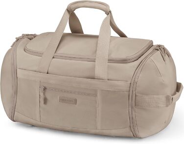 Спортивна сумка LOVEVOOK для жінок та чоловіків, велика сумка для залу, дорожня сумка з відділенням для взуття та мокрою сумкою, водонепроникна сумка для тренувань, плавання, Travel Duffle Bag з функцією рюкзака, 45L (51*28*32 см), Khaki