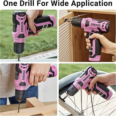 Набір інструментів DEKO 126 предметів в кейсі: професійний набір для дому, офісу та саду, рожевий