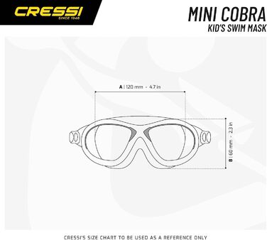 Дитячі плавальні окуляри Cressi для дітей 7/15 років-прозорі дитячі окуляри Cobra / Lime