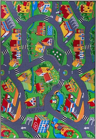 Дитячий килимок, вуличний килимок, ігровий килимок, сіро-зелений (200 см x 200 см)