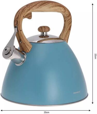 KLAUSBERG Flötenkessel - чайник для плити 3 літри, бірюзовий