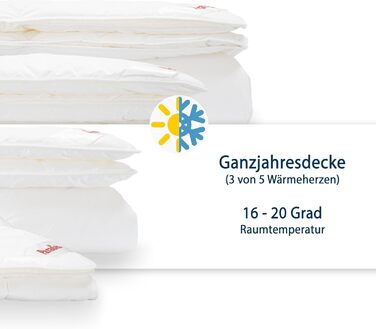 Ковдра Paradies Ganzjahresdecke 135x200 см - Prima Bio, тепла та дихаюча, стегане покривало для ліжка 135x200 см