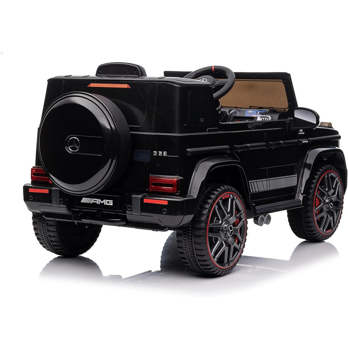 Дитячий електромобіль FINOOS Mercedes G63 AMG 12V з пультом, 2+1 швидкість, музика, USB, LED, чорний