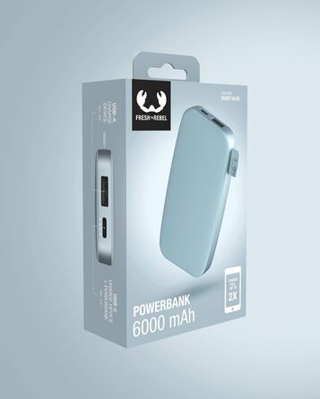 Швидка зарядка, темно-синій, 6000 mAh USB-C -