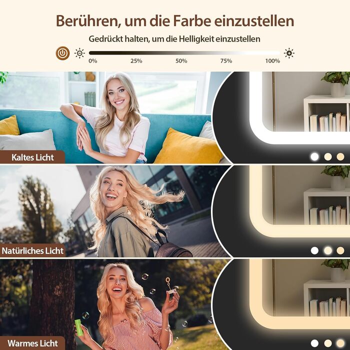 Діплекс туалетний столик з підсвіткою, 110 см, з 11 шухлядами та LED-дзеркалом, білий. Сучасний туалетний столик для спальні та гардеробної