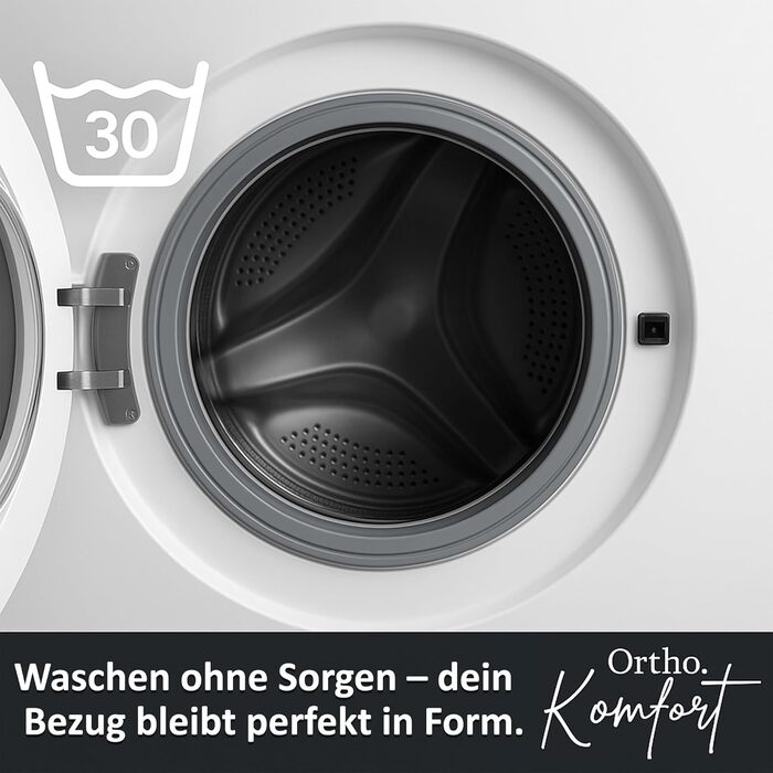 Подушка для шиї з Memory Foam, ергономічна, для всіх типів сну, з чохлом, сертифікат Oeko-TEX®, регулює температуру, (Блакитна, запасний чохол)