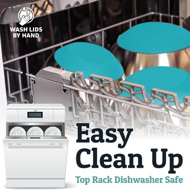 Набір місок для перемішування Priority Chef з кришками, 6 шт. з неслизьким дном, набір місок з нержавіючої сталі, 6 герметичних кришок та 3 тертки, блакитний колір (Getaway Solids)