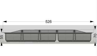 Шухляда для столових приборів Lana 60 мм, 473,5 мм x 519 мм (біла, 526 мм x 473,5 мм)