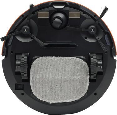 Робот-пилосос 2-в-1 з функцією миття SABUIDDS, потужність 2700Pa, керування через додаток, самостійна зарядка, для шерсті тварин, килимів та твердих підлог (Чорний)